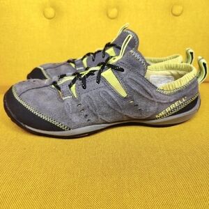 Merrell Barefoot Contour VIBRAM Glove   Gray Yellow Women's Shoes Size 7.5